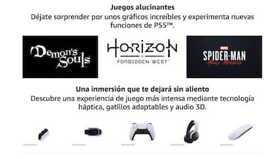 PS5: Amazon España activa también una sección de juegos, DualSense, consola y más