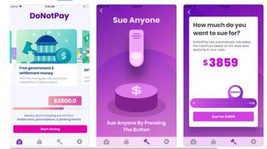 Donotpay, una app para demandar a alguien desde el móvil