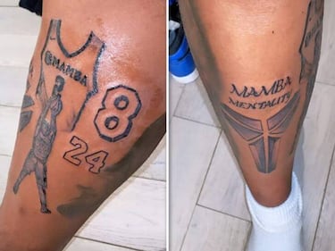 Shareef O' Neal se hace tatuaje en honor a Kobe y Gianna Bryant