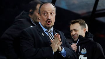 Rafa Benítez durante un partido ante el City