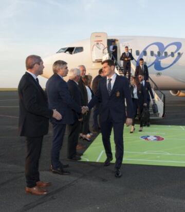 Llegada a La Rochelle. Iker Casillas.