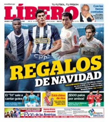 Portadas de la prensa mundial