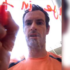 What did Andy Murray write on the Miami Open camera? What did he mean?