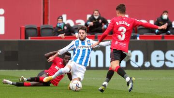 Miguelón se lesionó en el Mallorca-Espanyol del pasado domingo.