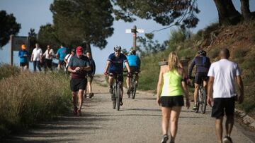 La carretera de la Aigues ha sido otro de los escenarios donde se han concentrado un gran numero de deportistas.