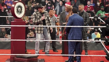 Brock Lesnar y Bobby Lashley, en Raw.