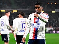 Lyons Brasilian forward #09 Endrick celebrates after scoring his team fourth goal during the French L1 football match between Metz and Olympique Lyonnais (OL) at the Stade Saint-Symphorien in Longeville-les-Metz, eastern France, on January 25, 2026. (Photo by Jean-Christophe VERHAEGEN / AFP)
PUBLICADA 26/01/26 NA MA40 1COL