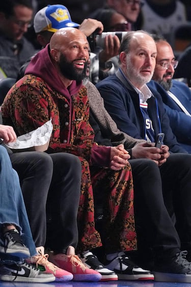 Common durante el partido de las estrellas de la NBA en el Bankers Life Fieldhouse.