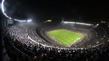 BARCELONA, SPAIN - December 18:   A panoramic view of Nou Camp Stadium during the Barcelona V Real Madrid, La Liga regular season match at Estadio Camp Nou on December 18th 2019 in Barcelona, Spain. (Photo by Tim Clayton/Corbis via Getty Images)