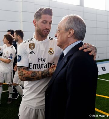 Sergio Ramos y Florentino Pérez 