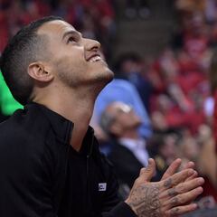 Sebastian Giovinco in Toronto for Raptors NBA play-off game