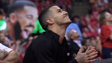 Sebastian Giovinco in Toronto for Raptors NBA play-off game