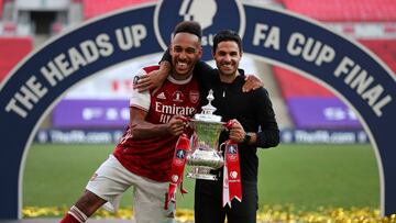 Aubameyang y Arteta.