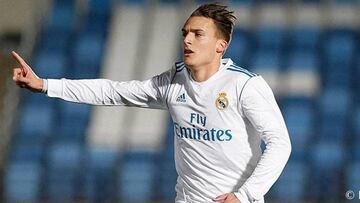 Quezada con el Real Madrid.