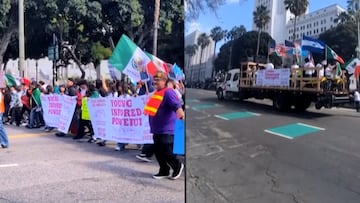 Manifestantes toman las calles de Los Ángeles con protestas anti-ICE