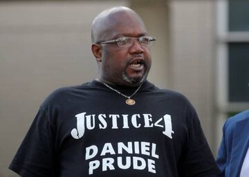 Daniel Prude's brother, Joe Prude, is seen following a news conference over the death of a Black man, Daniel Prude, after police put a spit hood over his head during an arrest on March 23, in Rochester, New York, U.S. September 4, 2020. REUTERS/Brendan Mc