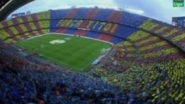 El Camp Nou mostr¨® un mosaico muy emotivo: ¡°?For?a Tito!¡±