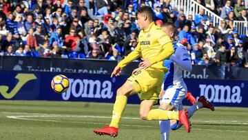 Raba, en su debut con el Villarreal en Butarque. 