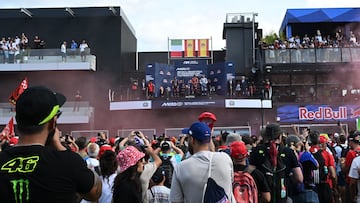 El podio de MotoGP en Misano.