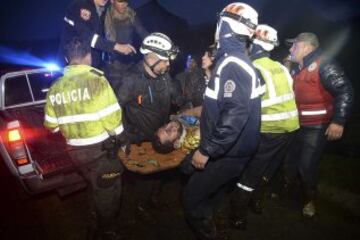 Operaciones de rescate del accidente a¨¦reo del vuelo que transportaba al Chapecoense.