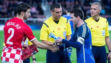 Vrsaljko con Messi. 