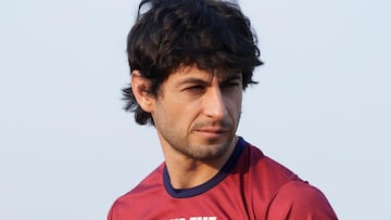 El español Juan Ferrando durante un entrenamiento del ATK Mohun Bagan indio