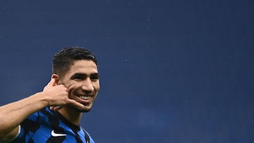 Achraf celebró su gol al Spezia así.