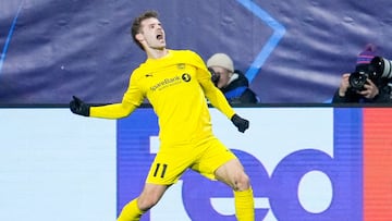 Bodoe/Glimt's Norwegian forward #11 Ole Didrik Blomberg celebrates scoring his team's second goal during the UEFA Champions League, Last 16, first-leg football match Bodo/Glimt vs Sporting CP at the Aspmyra stadium, in Bodo, Norway on March 11, 2026. (Photo by Fredrik Varfjell / NTB / AFP) / Norway OUT