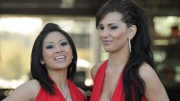 <b>¡Vivan Dallas y el boxeo!. </b>Más de 50.000 tejanos, tejanas y otras prendas como las de la imagen se juntaron en el Cowboys Stadium para ver cómo el gran Pacquiao revalidaba su título mundial welter frente al aspirante ganés Clottey. La cosa no acabó el KO porque estaba arreglada: el pueblo quería verlas a ellas todo el rato. Normal.