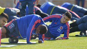Kazán 15 de junio de 2018. La Selección Colombia realizó su segundo entrenamiento en la Copa Mundial de la Fifa Rusia-2018 con el regreso de James Rodríguez y Wilmar Barrios. (Colprensa- Luis Ãlv