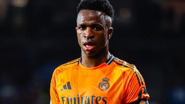 Vinicius, como capitán del Real Madrid.