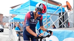 Cycling - PostNord Tour of Denmark - Assens, Denmark - August 17, 2022 Egan Bernal of Team Ineos Grenadiers arrives for the second stage Bo Amstrup/Ritzau Scanpix via REUTERS      ATTENTION EDITORS - THIS IMAGE WAS PROVIDED BY A THIRD PARTY. DENMARK OUT. NO COMMERCIAL OR EDITORIAL SALES IN DENMARK.