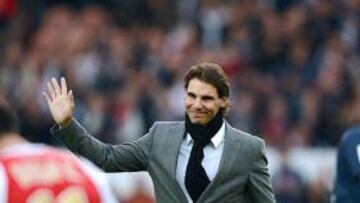 Rafa Nadal efectuó el saque de honor del partido PSG-Reims