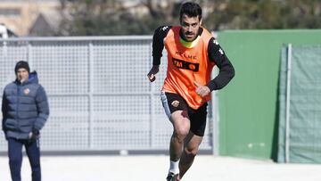 T&uacute;&ntilde;ez, en un entrenamiento.