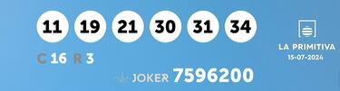 La Primitiva: comprobar los resultados del sorteo de hoy, lunes 15 de julio