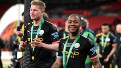 Sterling: Man City 'fully focused' on completing treble