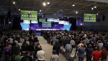 La pasada Asamblea se celebró en Valdebebas, y en ella, Gento fue elegido presidente de honor de la entidad.