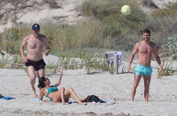 Zidane de vacaciones con su familia en la playa