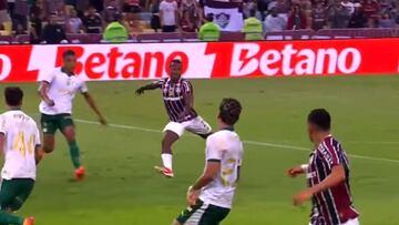 Jhon Arias anota en triunfo de Fluminense sobre Palmeiras.