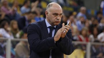 Pablo Laso, entrenador del Real Madrid, durante el partido ante el Ibersotar Tenerife.