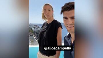 La broma pesada de Morata a Alice en la piscina de una suite lujosa: "Te lo mereces"