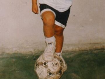 Sergio Agüero de niño.