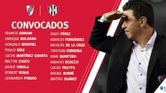 Los 18 concentrados de River para el domingo