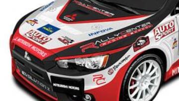 El Mitsubishi Evo para la prueba.