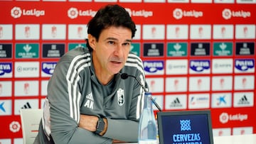 Aitor Karanka, en rueda de prensa.