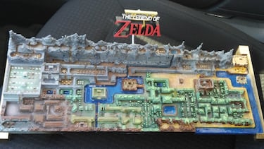 Recrean con impresora 3D el mapa original de The Legend of Zelda