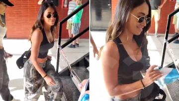 Antonela Roccuzzo steals the spotlight arriving to watch son Thiago Messi play for Inter Miami