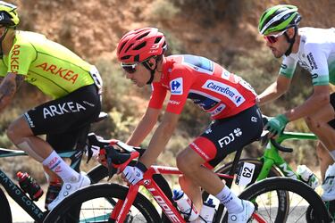 El maillot rojo de la carrera, Lenny Martínez.