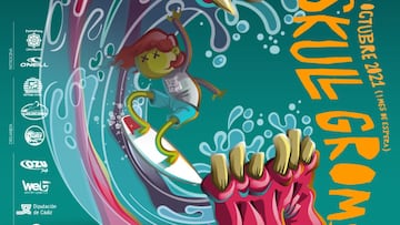 Cartel del evento de surf junior de Chiclana (Cádiz).