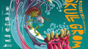 Cartel del evento de surf junior de Chiclana (C&aacute;diz). 